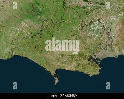 Dorset, administrative county of England - Great Britain. High resolution satellite map Stock Photo