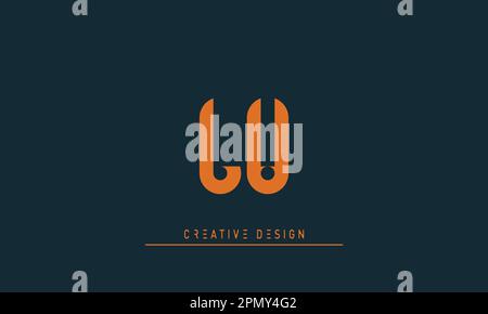 Alphabet letters Modern Creative logo LU , UL Stock Vector