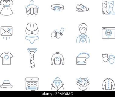 Consignor line icons collection. Seller, Consignment, Merchandise ...