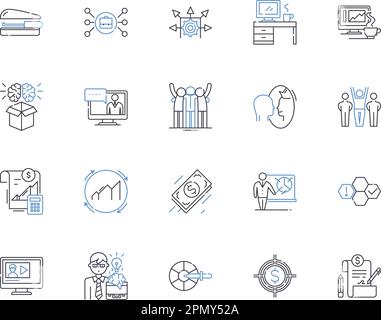 microfinance outline icons collection. Microfinance, Banking, Credit ...