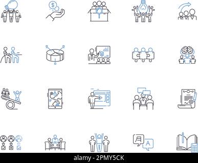community development outline icons collection. Community, Development ...