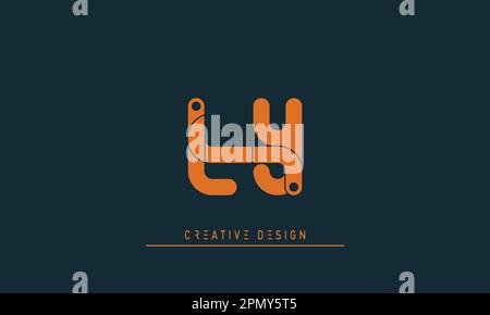 Alphabet letters Modern Creative logo LY , YL Stock Vector