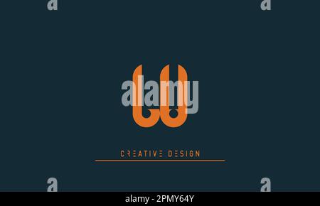 Alphabet letters Modern Creative logo LU , UL Stock Vector