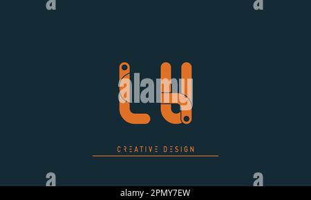 Alphabet letters Modern Creative logo LU , UL Stock Vector