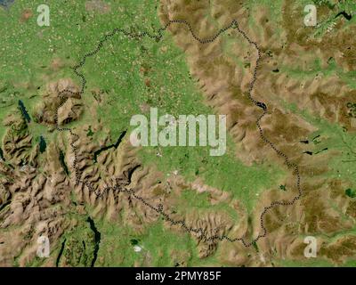 Eden, non metropolitan district of England - Great Britain. High resolution satellite map Stock Photo