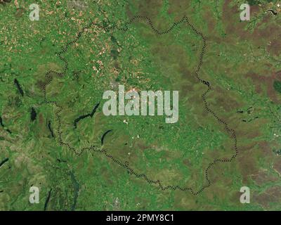 Eden, non metropolitan district of England - Great Britain. Low resolution satellite map Stock Photo