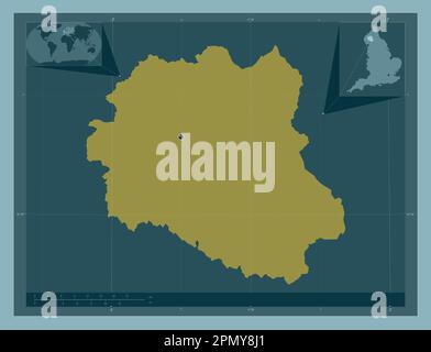Eden, non metropolitan district of England - Great Britain. Solid color shape. Corner auxiliary location maps Stock Photo
