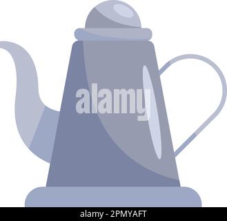 metal coffeemaker design over white Stock Vector
