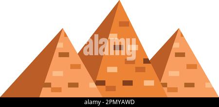 geometric pyramid shape icon over white background, line style, vector ...