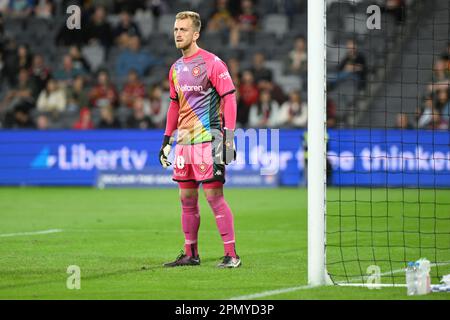 15th April 2023;  CommBank Stadium, Sydney, NSW, Australia: A-League Football, Western Sydney Wanderers versus Melbourne Victory; Lawrence Thomas of Western Sydney Wanderers Credit: Action Plus Sports Images/Alamy Live News Stock Photo