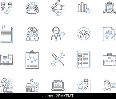 Financial income outline icons collection. Income, finance, fiscal, profits, earnings, interest, dividends vector and illustration concept set. gain Stock Vector