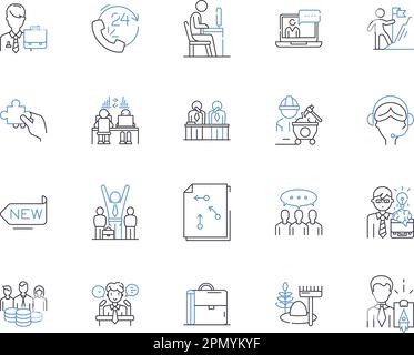 Training Session line icons collection. Productivity, Learning ...