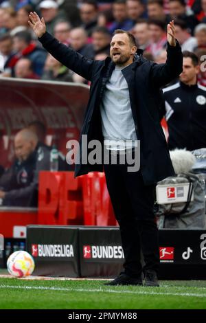 Köln, Deutschland, 1. Fussball Bundesliga 28. Spieltag 1. FC Köln : FC Mainz 05 1-1 15. 04. 2023 im Rhein Energie Stadion in Köln  Trainer Bo SVENSSON (MZ)  Foto: Norbert Schmidt, Duesseldorf Stock Photo