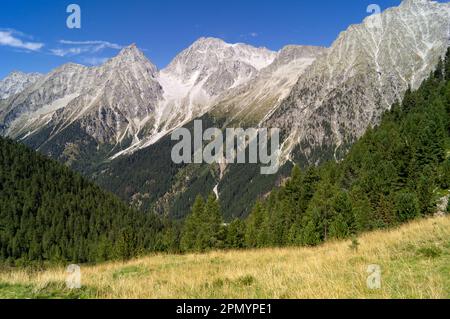 The peaks of the Vedrette di Ries in Val Pusteria Stock Photo - Alamy