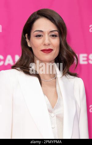 Cannes, France. 15th Apr, 2023. Sofia Essaidi poses on the pink carpet during the 6th Canneseries International Festival on April 15, 2023 in Cannes, France. Photo by David Niviere/ABACAPRESS.COM Credit: Abaca Press/Alamy Live News Stock Photo