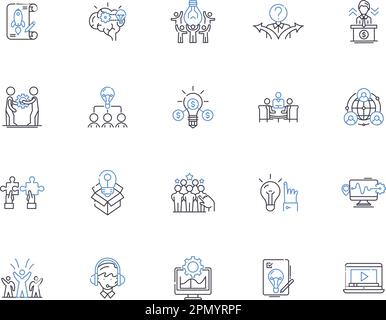 Solution outline icons collection. AnswerResolution, Answer, Remedy ...