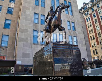 A monument to Confederate General Thomas "Stonewall" Jackson Stock Photo