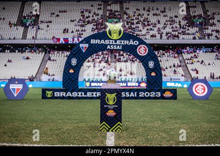 Fortaleza, Brazil. 15th Apr, 2023. EC - FORTALEZA - 04/15/2023 - BRASILEIRO A 2023, FORTALEZA X INTERNACIONAL - General view of the Arena Castelao stadium for the match between Fortaleza and Internacional for the BRAZILEIRO A 2023 championship. Photo: Lucas Emanuel/AGIF/Sipa USA Credit: Sipa USA/Alamy Live News Stock Photo