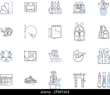 DIY projects outline icons collection. Crafts, Modelling, Building ...
