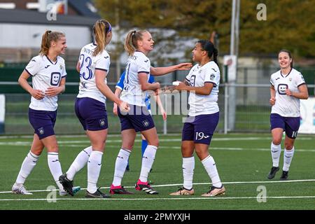 ANDERLECHT, BELGIUM - APRIL 11: 1-1 RSC Anderlecht, goal by Lukas Nmecha of RSC  Anderlecht during the Jupiler Pro League match between RSC Anderlecht Stock  Photo - Alamy