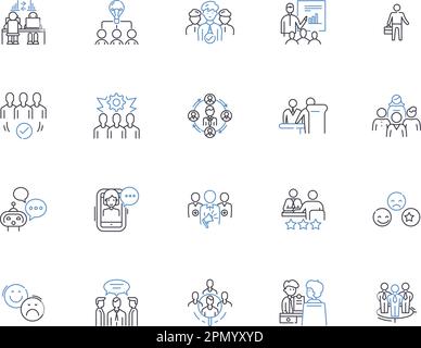 Discussion outline icons collection. Debate, Analyze, Evaluate ...