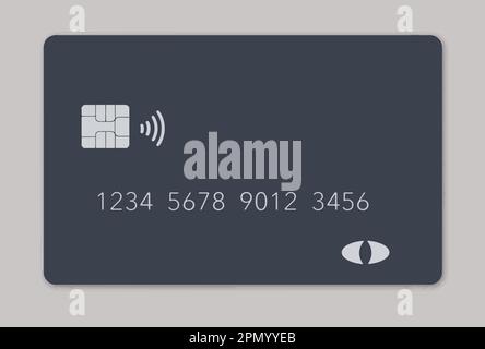 Here is a realistic mock credit card or debit card in a vector format. Stock Vector