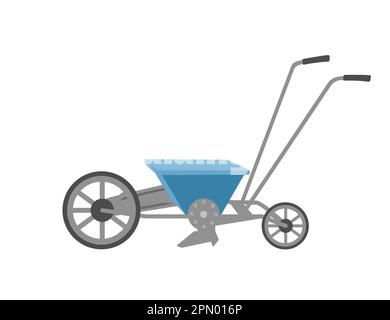 Seeder farm equipment vector illustration isolated on white background Stock Vector