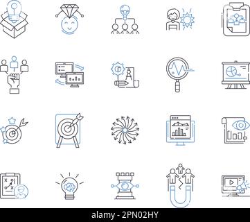 Strategy and enterprice line icons collection. Tactic, Plan, Approach ...