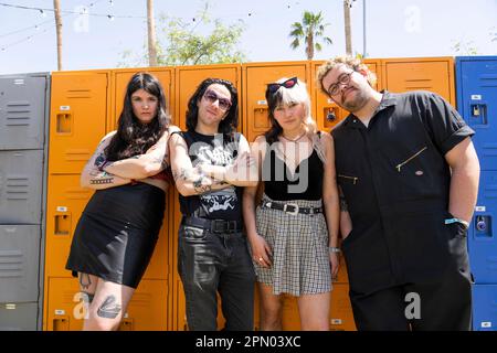 Violet Mayugba, left, Narsai Malik, Alexia Roditis, and David Orozco of ...