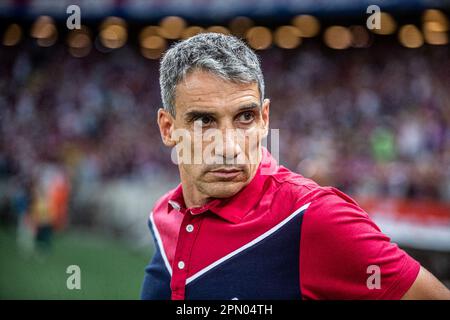 Fortaleza, Brazil. 15th Apr, 2023. CE - FORTALEZA - 04/15/2023 - BRASILEIRO A 2023, FORTALEZA X INTERNACIONAL - Fortaleza's coach during a match against Internacional at the Arena Castelao stadium for the BRAZILEIRO A 2023 championship. Photo: Lucas Emanuel/AGIF/Sipa USA Credit: Sipa USA/Alamy Live News Stock Photo