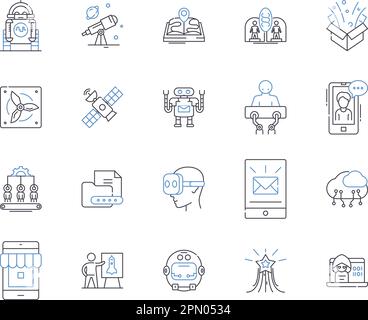 Genetic Algorithms line icons collection. Fitness, Evolution ...