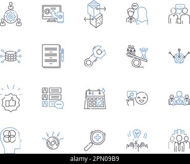 Coalition line icons collection. Unity, Partnership, Alliance ...