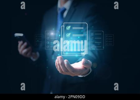 Human life with Artificial Intelligence, Data in computer technology Stock Photo