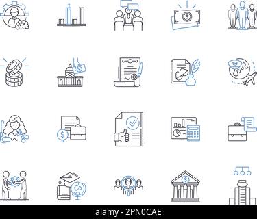 public accountant line icon, outline symbol, vector illustration ...