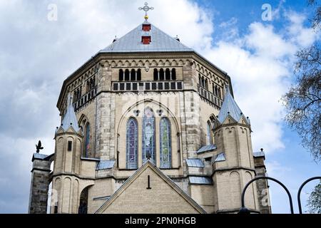 the medieval basilica of St. Gereon is one of the twelve large Romanesque churches in Cologne Stock Photo