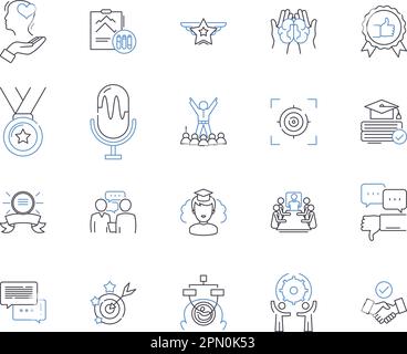 Education consultancy line icons collection. Guidance, Counseling ...