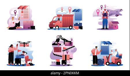 Delivery and storage Stock Vector