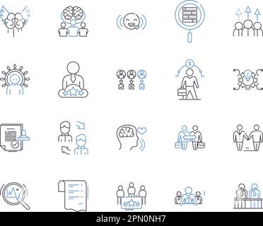 Staff members outline icons collection. Employees, Personnel ...
