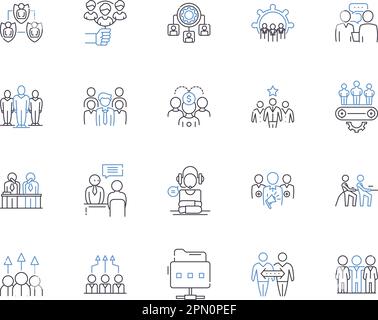 Constitutional rights line icons collection. Equality, Justice, Freedom ...