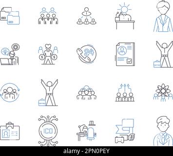 Office coworkers outline icons collection. Colleagues, Coworkers ...