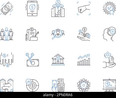Online stores outline icons collection. e-commerce, shopping, stores, online, marketplace, retail, shop vector and illustration concept set. outlet Stock Vector