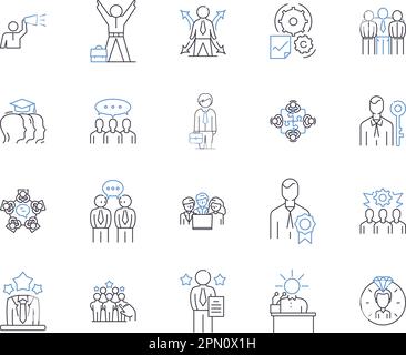Proptech outline icons collection. Proptech, Real Estate, Innovation, Technology, AI, Digital, Automation vector and illustration concept set Stock Vector