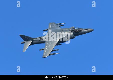 Kanagawa Prefecture, Japan - May 04, 2017: United States Marine Corps Boeing AV-8B Harrier II from VMA-311 Tomcats. Stock Photo
