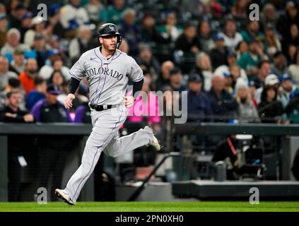Colorado Rockies' C.J. Cron (25) reacts before the start of a baseball game  against the New York Mets on Friday, Aug. 26, 2022, in New York. (AP  Photo/Jessie Alcheh Stock Photo - Alamy