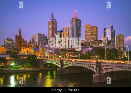 Central Business Dictrict of Melbourne, the capital of Victoria, australia Stock Photo