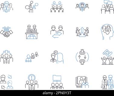 civil rights outline icons collection. civil, rights, activism, equality, justice, discrimination, integration vector and illustration concept set Stock Vector