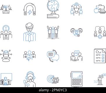 workshops and sessions outline icons collection. workshops, sessions ...