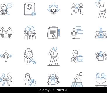 Coworkers outline icons collection. Colleagues, Collaborators ...