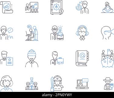 Gratification line icons collection. Satisfaction, Joy, Contentment ...