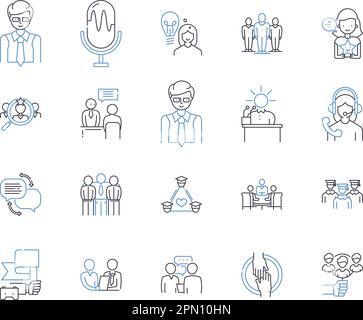 Talent Acquisition Outline Icons Collection. Recruiting, Hiring ...